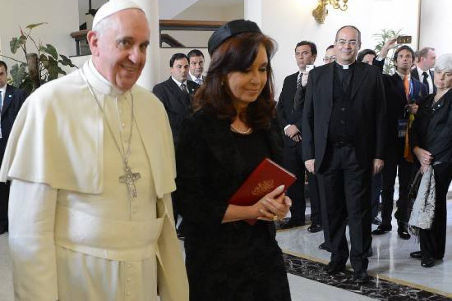 CFK junto al Papa - Foto FM Spacio