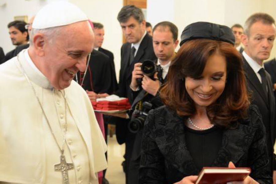 CFK junto al Papa - Foto FM Spacio