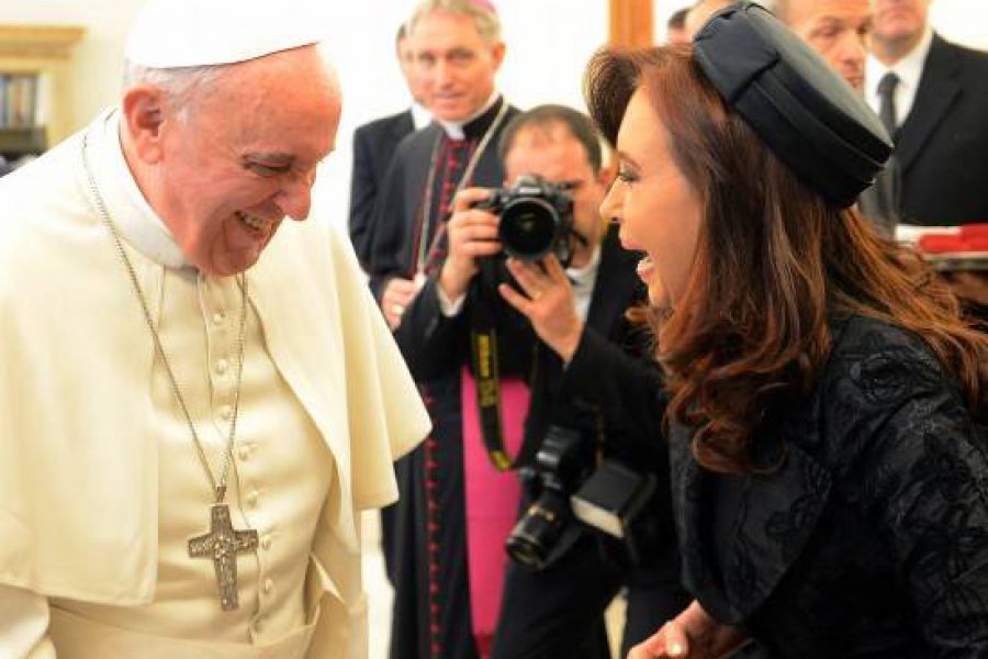 CFK junto al Papa - Foto FM Spacio