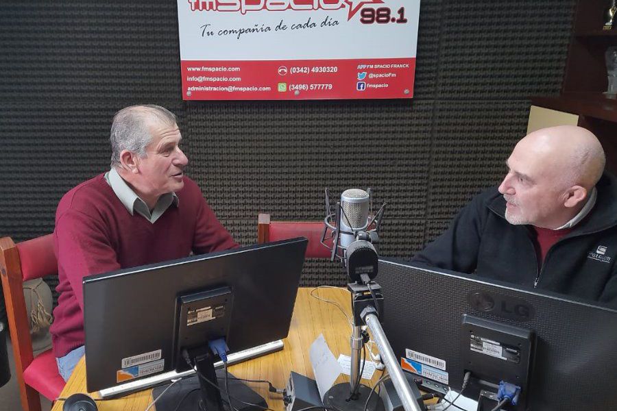 Raúl Gerarduzzi con Amado Montú en FM Spacio