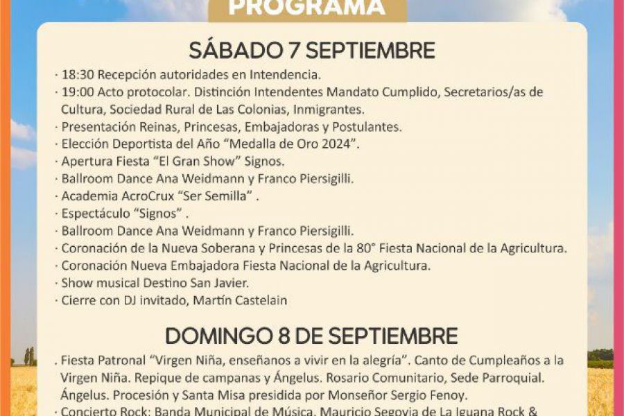 Programa Fiesta Nacional de la Agricultura