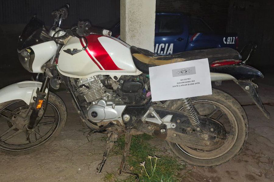 Motocicleta recuperada - Foto URXI