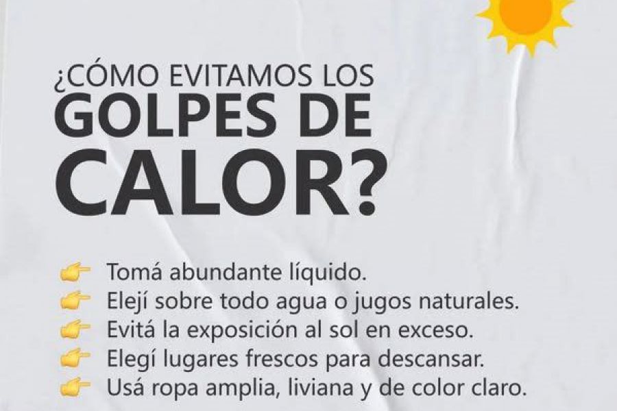 Evitemos el golpe de calor