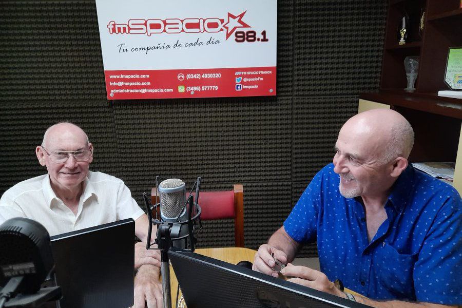 Omar Mierke con Amado Montú en FM Spacio