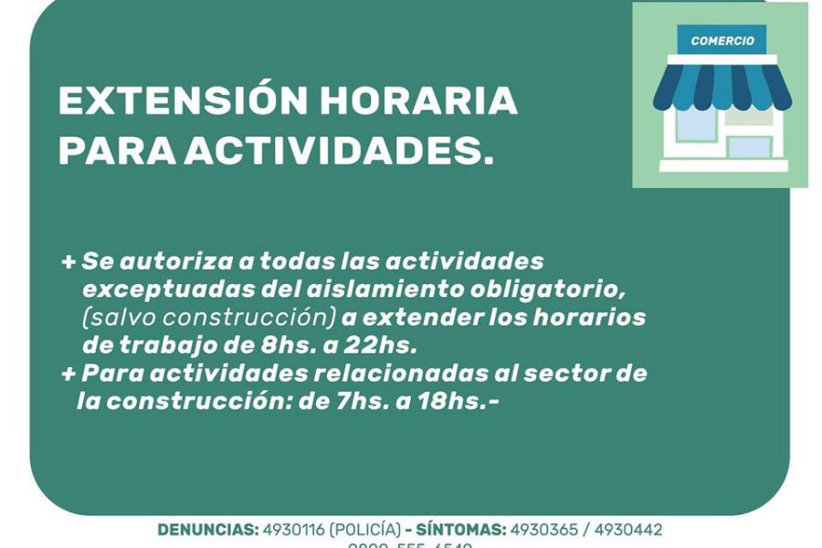 Extensión Horaria Para Actividades Exceptuadas Del Aislamiento | FM ...